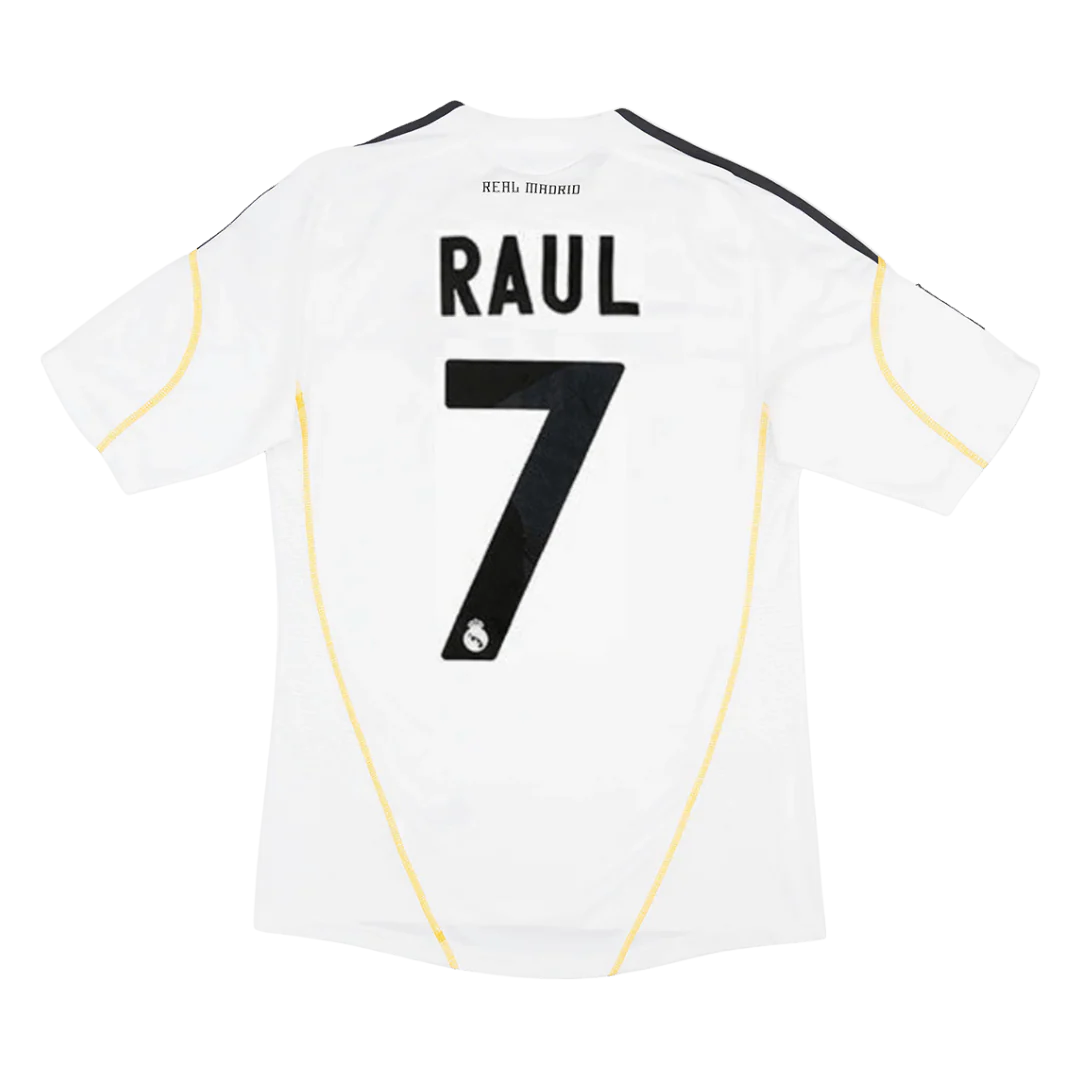 RAUL #7 Real Madrid 2009/10 Retro Home Soccer Jersey