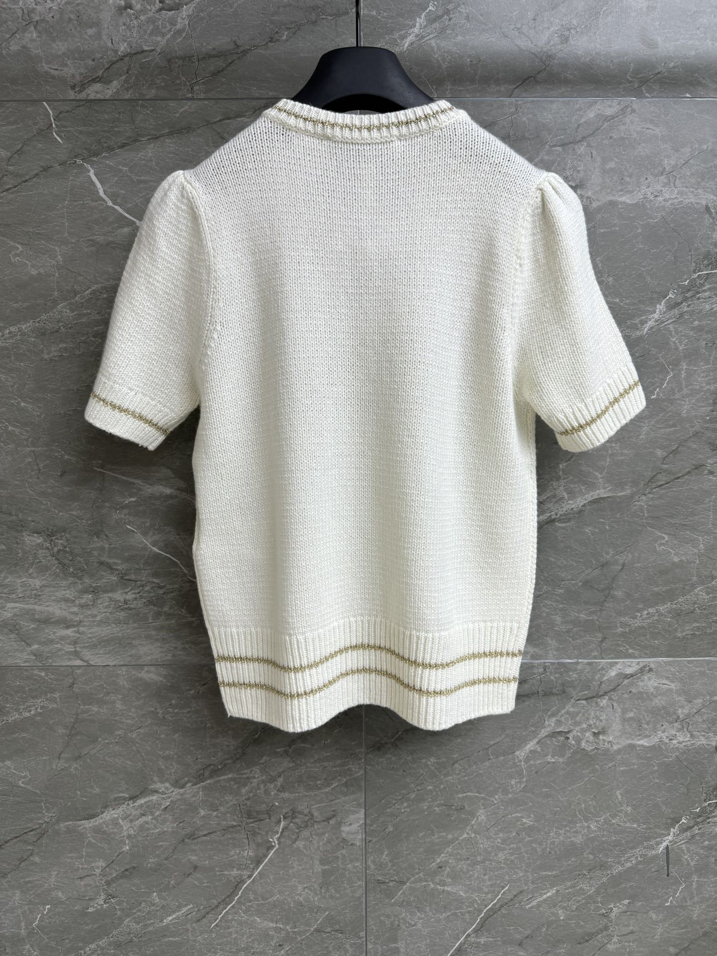 Five-pointed star short-sleeved sweater