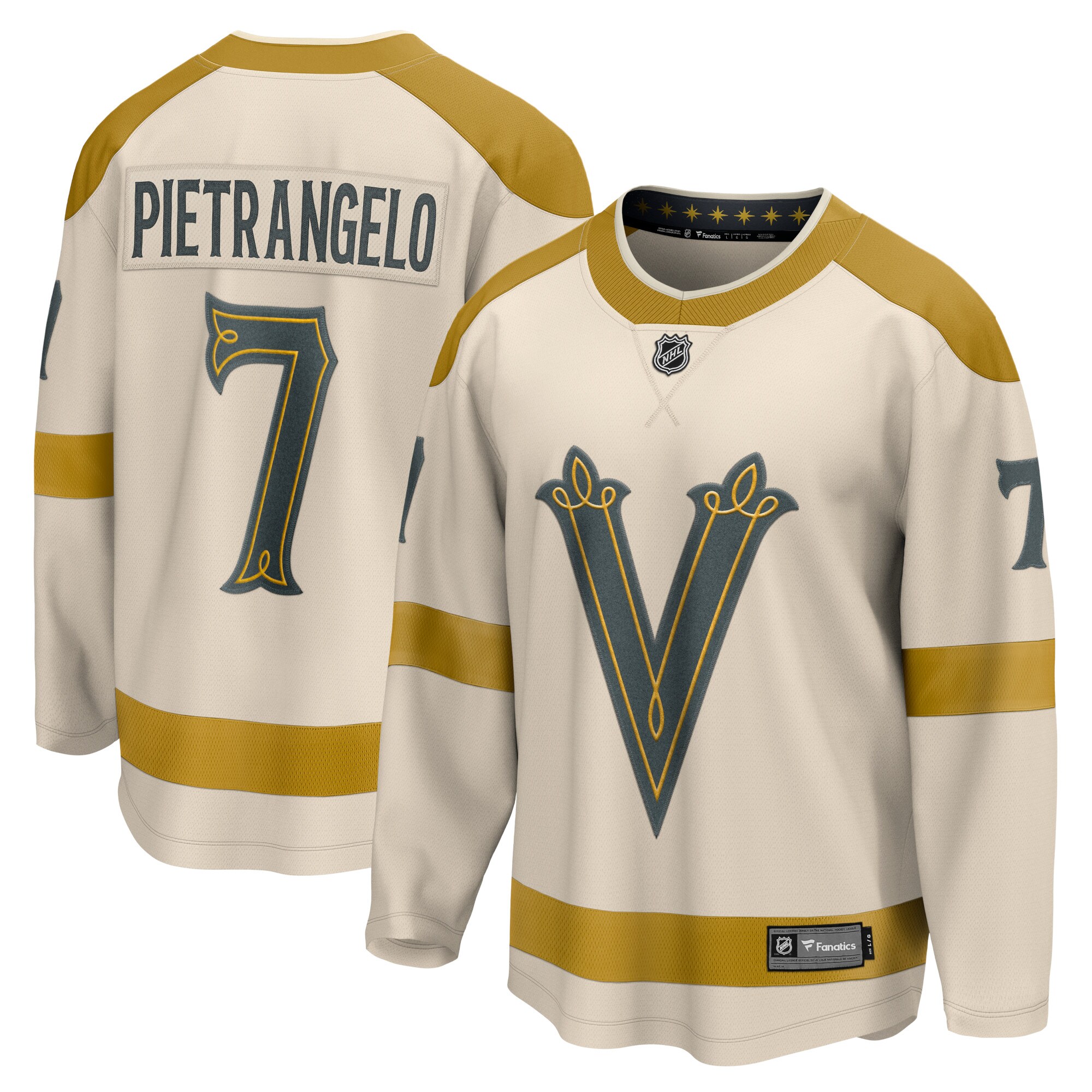 Alex Pietrangelo Vegas Golden Knights Fanatics 2024 NHL Winter Classic Breakaway   Jersey – Cream