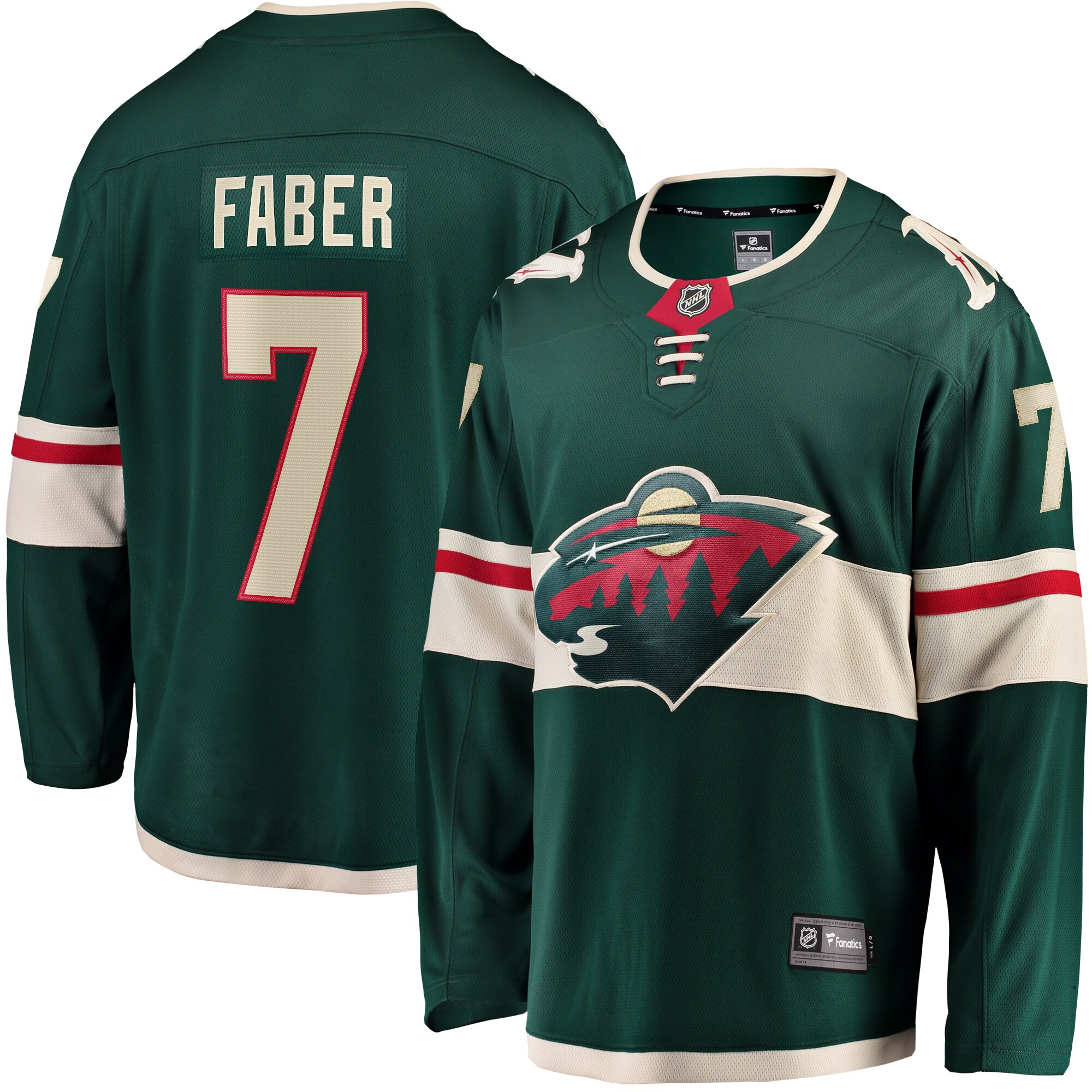Brock Faber Minnesota Wild Fanatics Home Breakaway   Jersey – Green