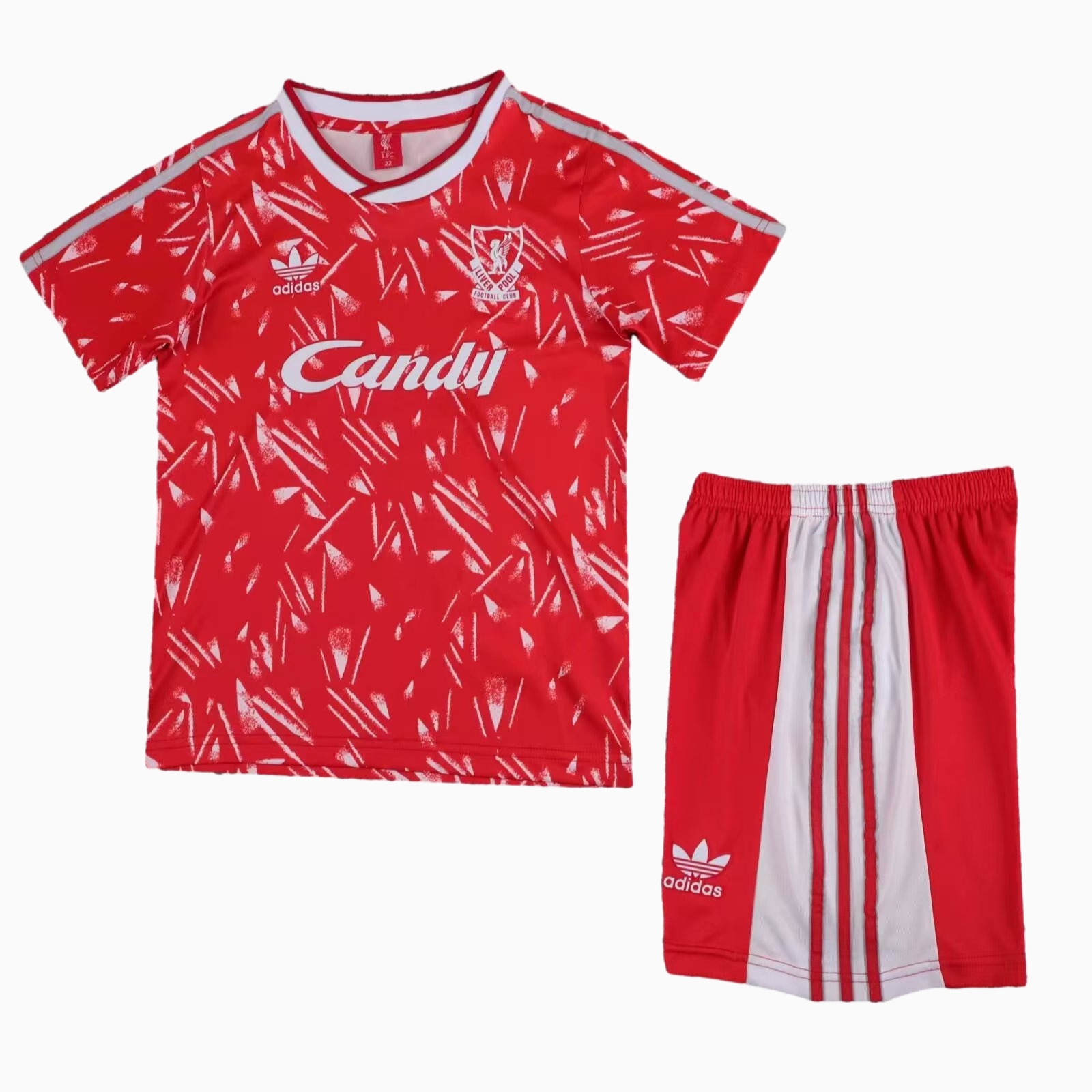 Retro Liver.pool 1989-91 Home Kids Kit