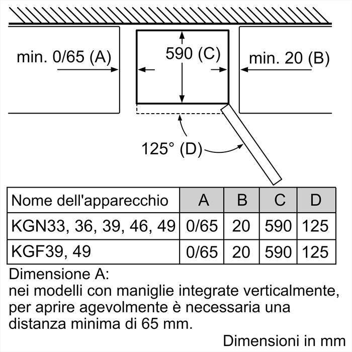BOSCH - Frigorifero Combinato KGN36NLEA Classe E 186x60 cm-Metal look