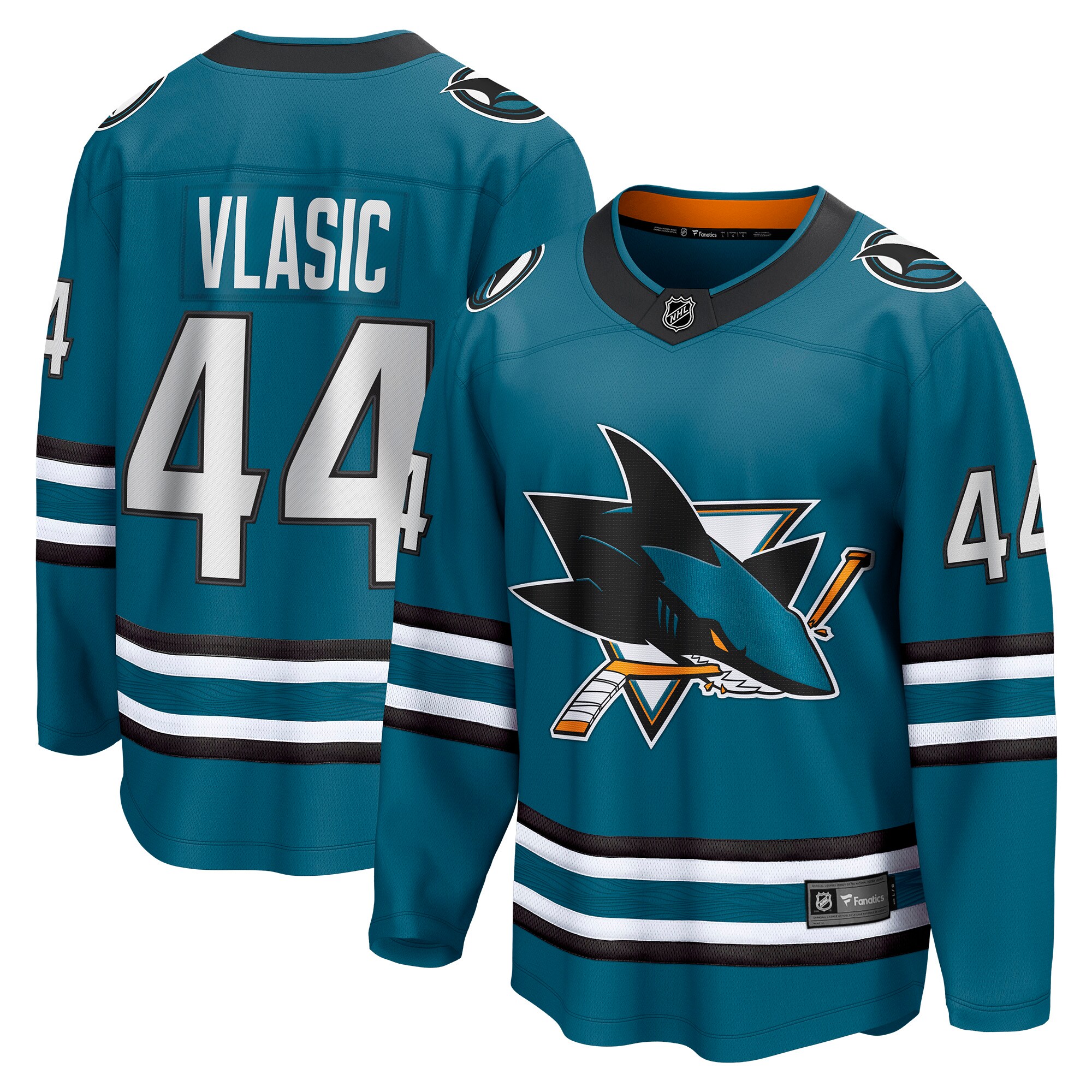 Marc-Edouard Vlasic San Jose Sharks Fanatics Home Breakaway   Jersey – Teal
