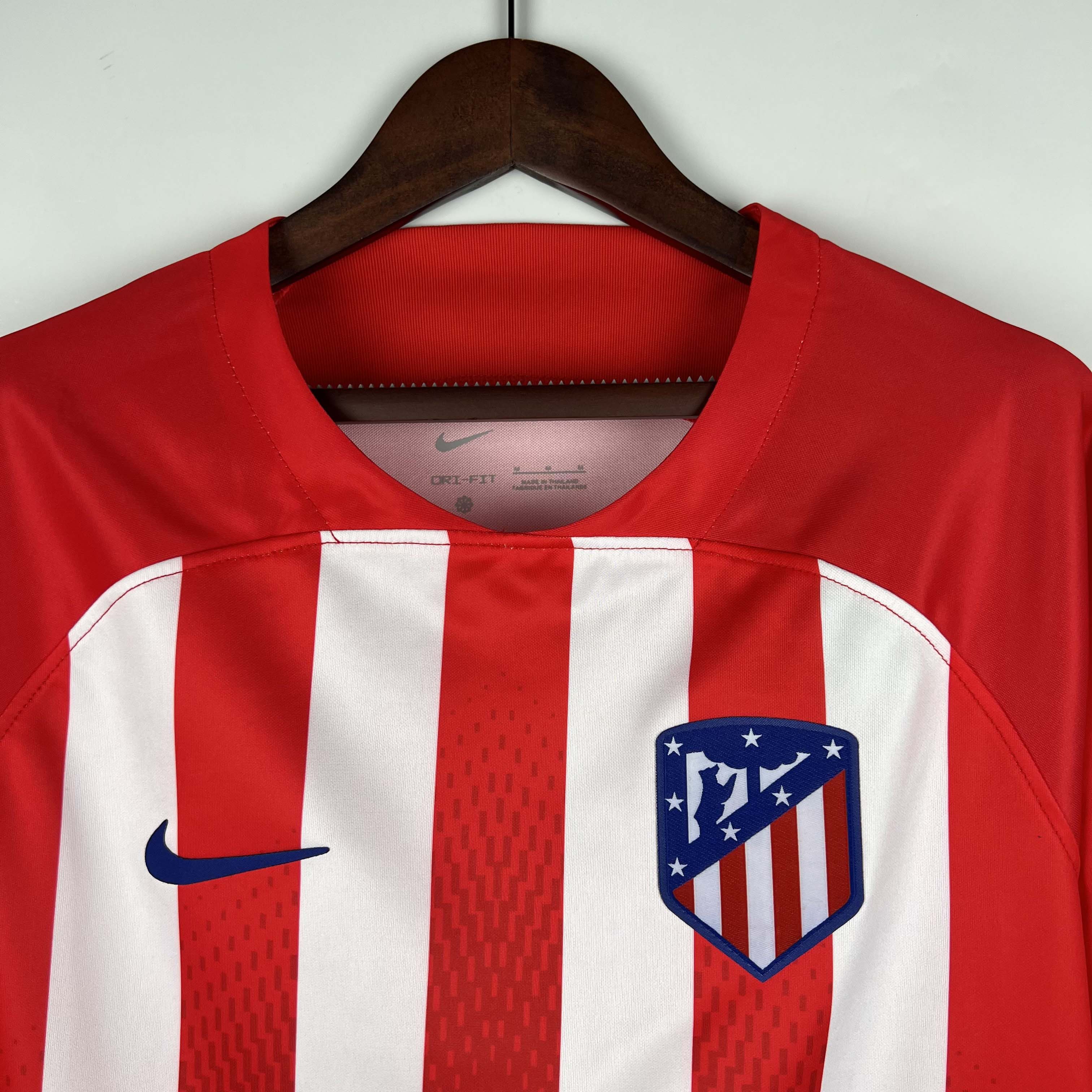 2023/2024 Long Sleeve Atletico Madrid Home1:1 Thai Quality - Fans Edition