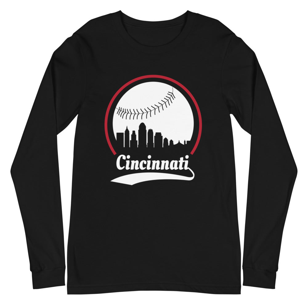 Unisex Cincinnati Reds Baseball Long Sleeve Tee Shirt