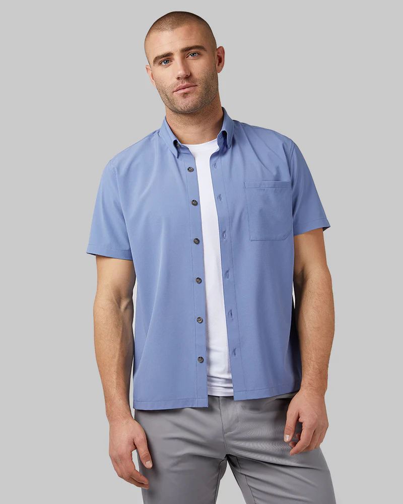 MEN'S CASUAL SHORT SLEEVE DRESS SHIRT