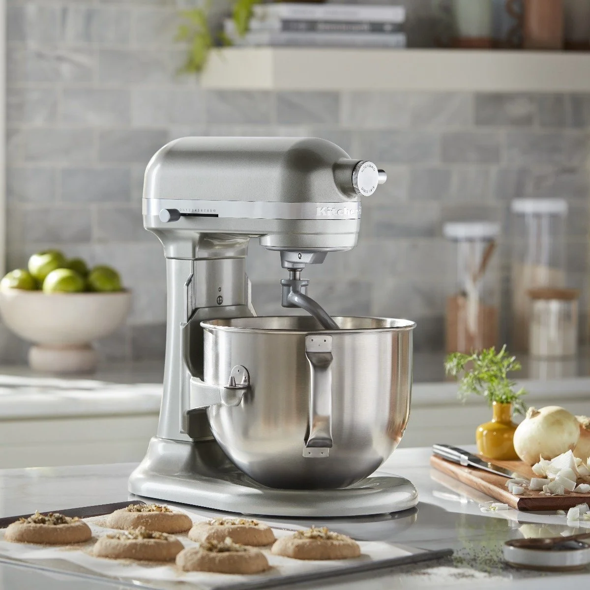 KitchenAid 7 Quart Bowl-Lift Stand Mixers with Accessories, Cast Iron Black, KSM70SKXX