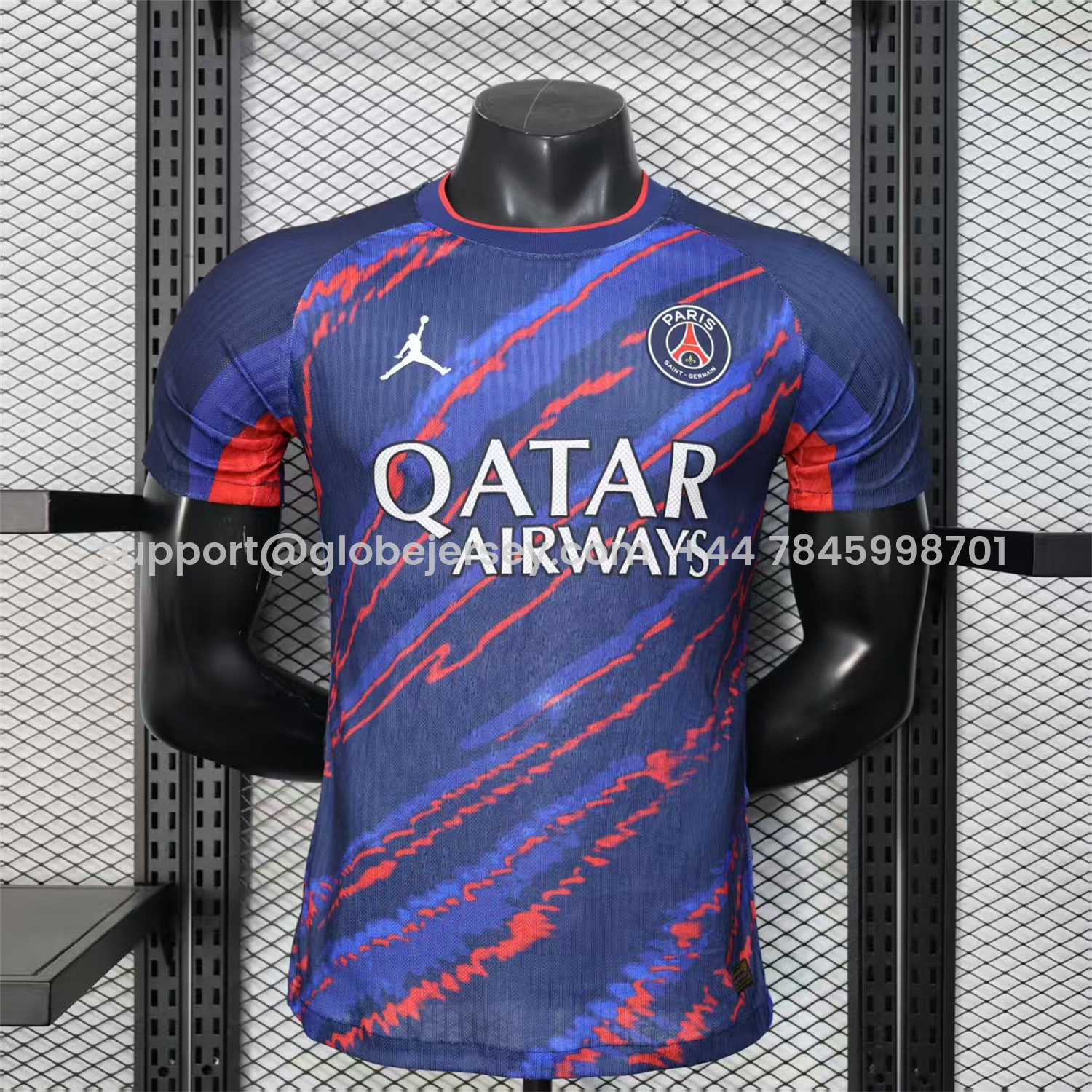 Paris Saint-Germain PSG X JD 25-26 Red Line Blue Special Edition Jersey - Player Version