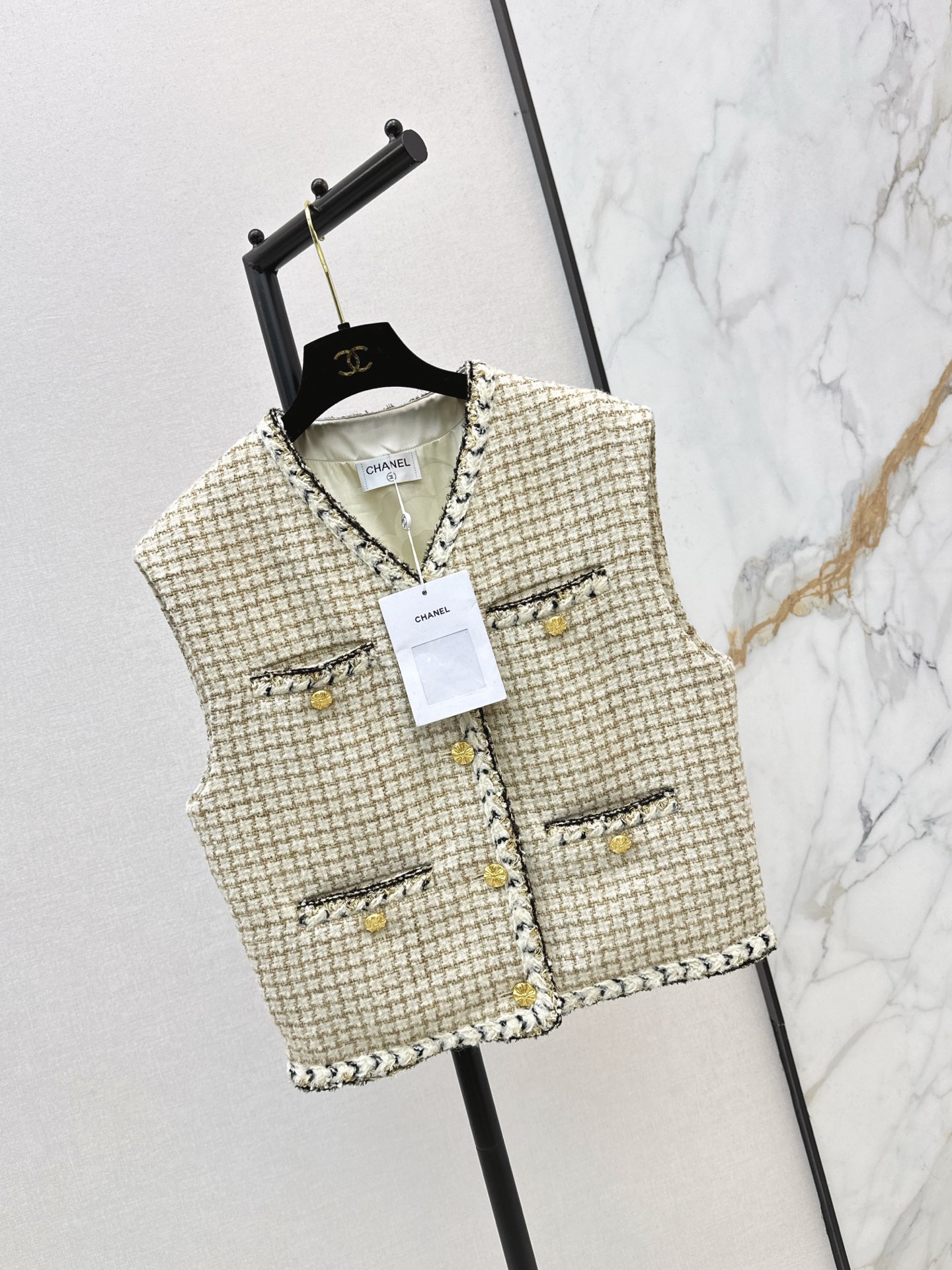 Newest Autumn/Winter Woven Tweed Vest