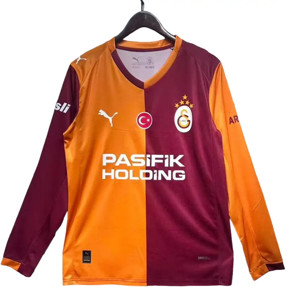 2025-26 Galatasaray S.K Home Long Sleeve Jersey - Fans Edition