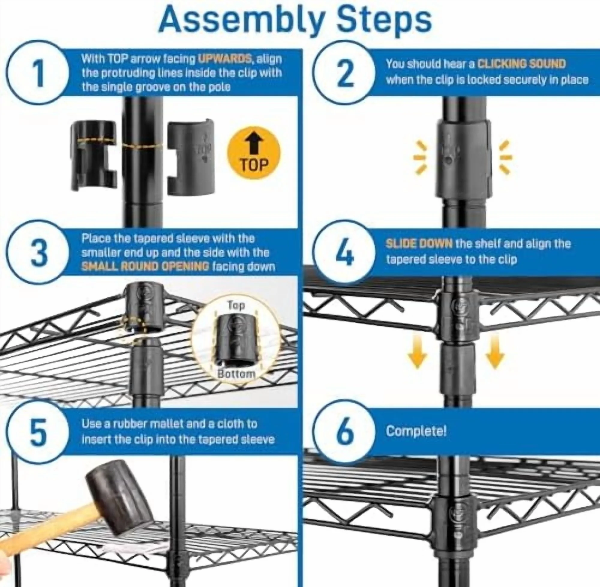 Tier Storage Shelves Standing Shelf Units NSF Wire Garage Organizer Heavy Duty Garage Shelving Unit L Shaped Clothes Rack for Corner Laundry Bathroom Kitchen Pantry Closet (Black, 4 Tire)