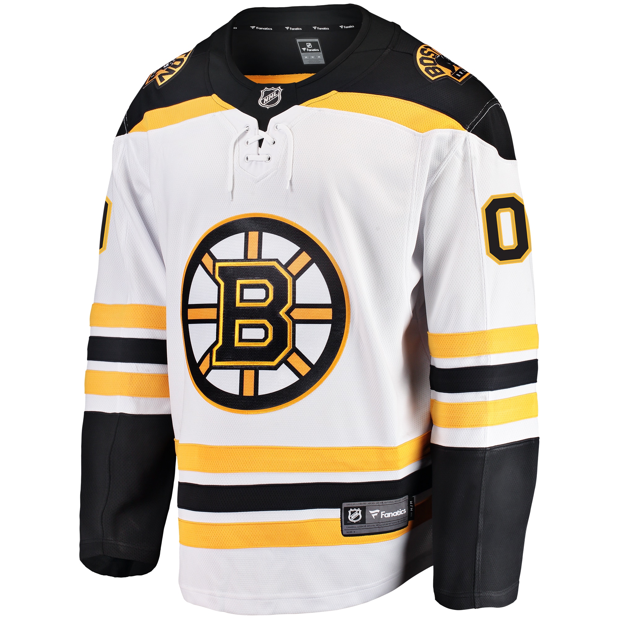 Boston Bruins Fanatics Away Breakaway Custom Jersey – White