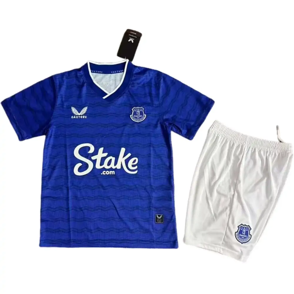 2025-26 Everton Home Kids' Jersey Set - Fans Edition