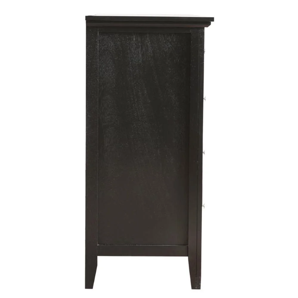 Home Square 2-Piece Set with Full Panel Bed and 8-Drawer Dresser in Black