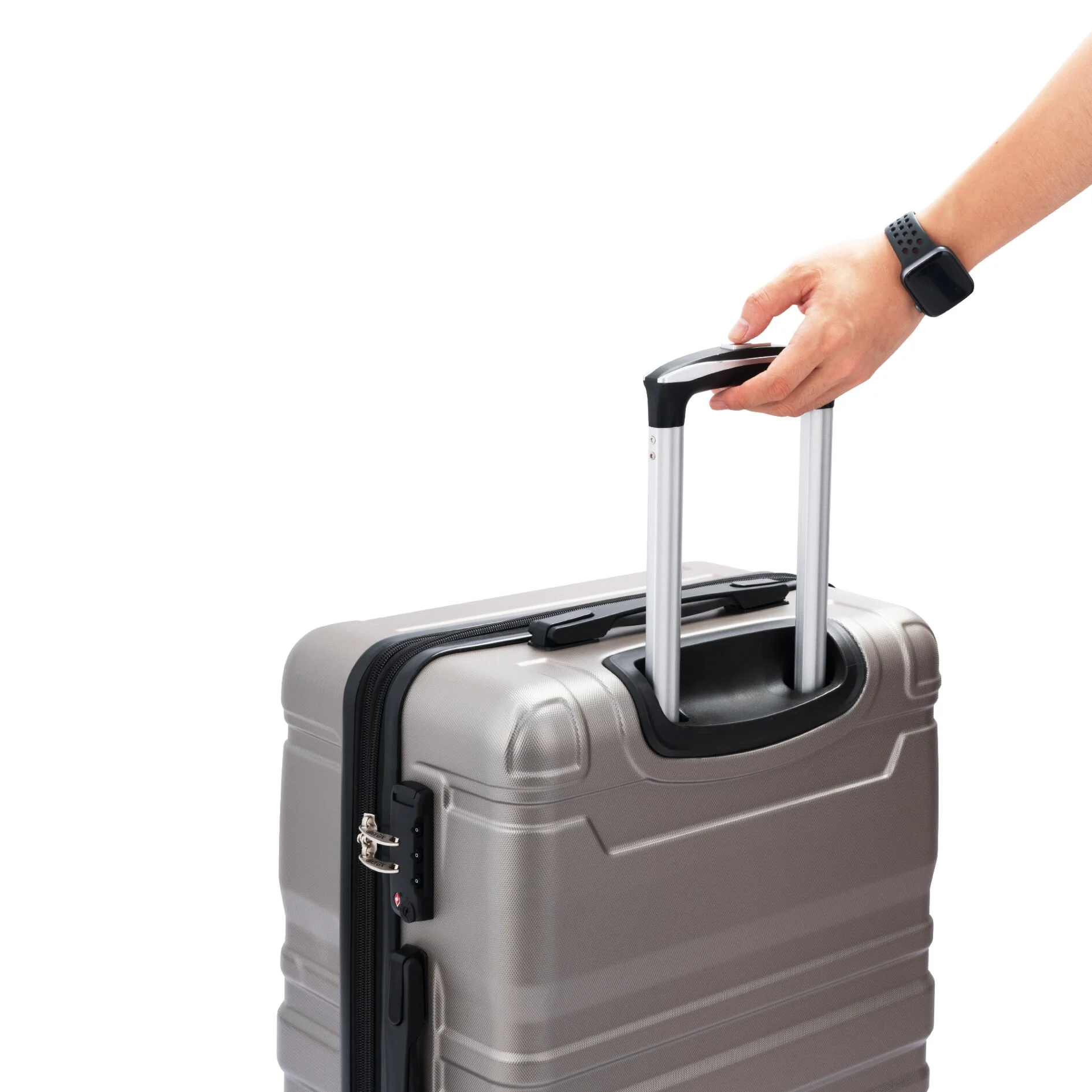 Luggage Sets New Model Expandable ABS Hardshell 3pcs Clearance Luggage Hardside Lightweight Durable Suitcase sets Spinner Wheels Suitcase with TSA Lock 20''24''28''(blue and brown)