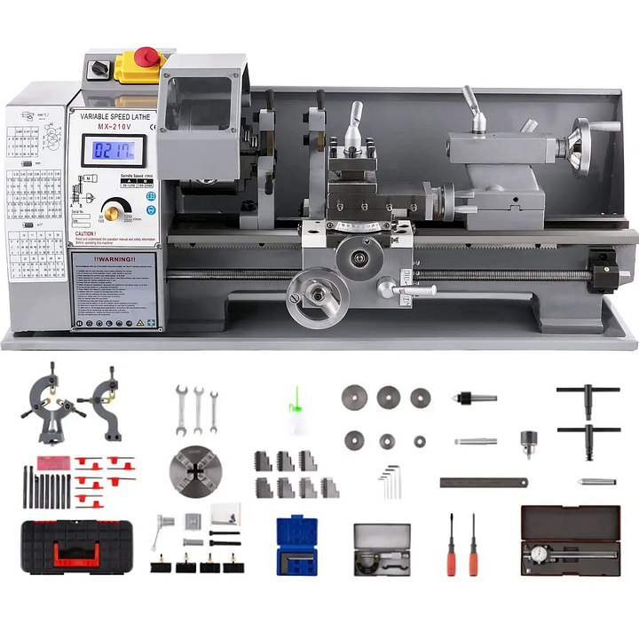 🔥[Limited Time Offer]🎄Mini Automatic Metal Lathe 8