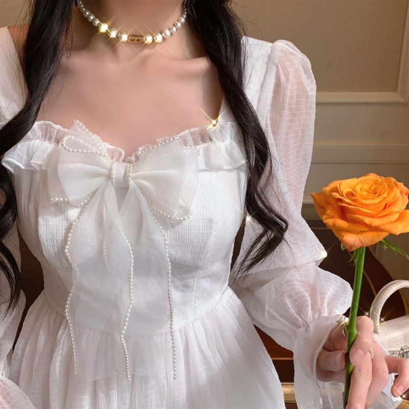 Lolita Dress White Kawaii Dress Women