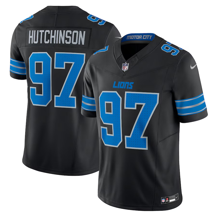 Detroit Lions Aidan Hutchinson Black 2nd Alternate Vapor F.U.S.E. Limited Jersey