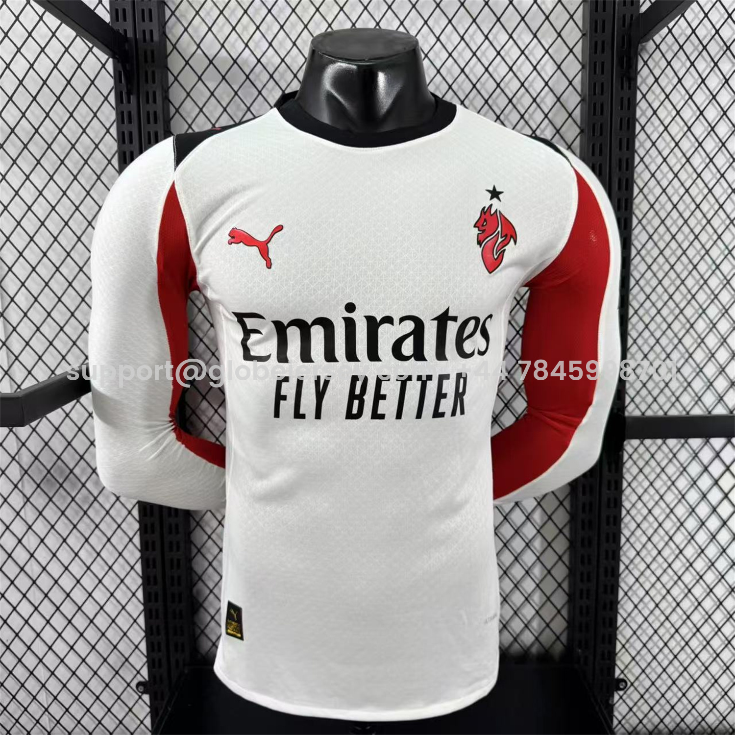 AC Milan 25-26 Away White Long Sleeves Jersey - Player Version