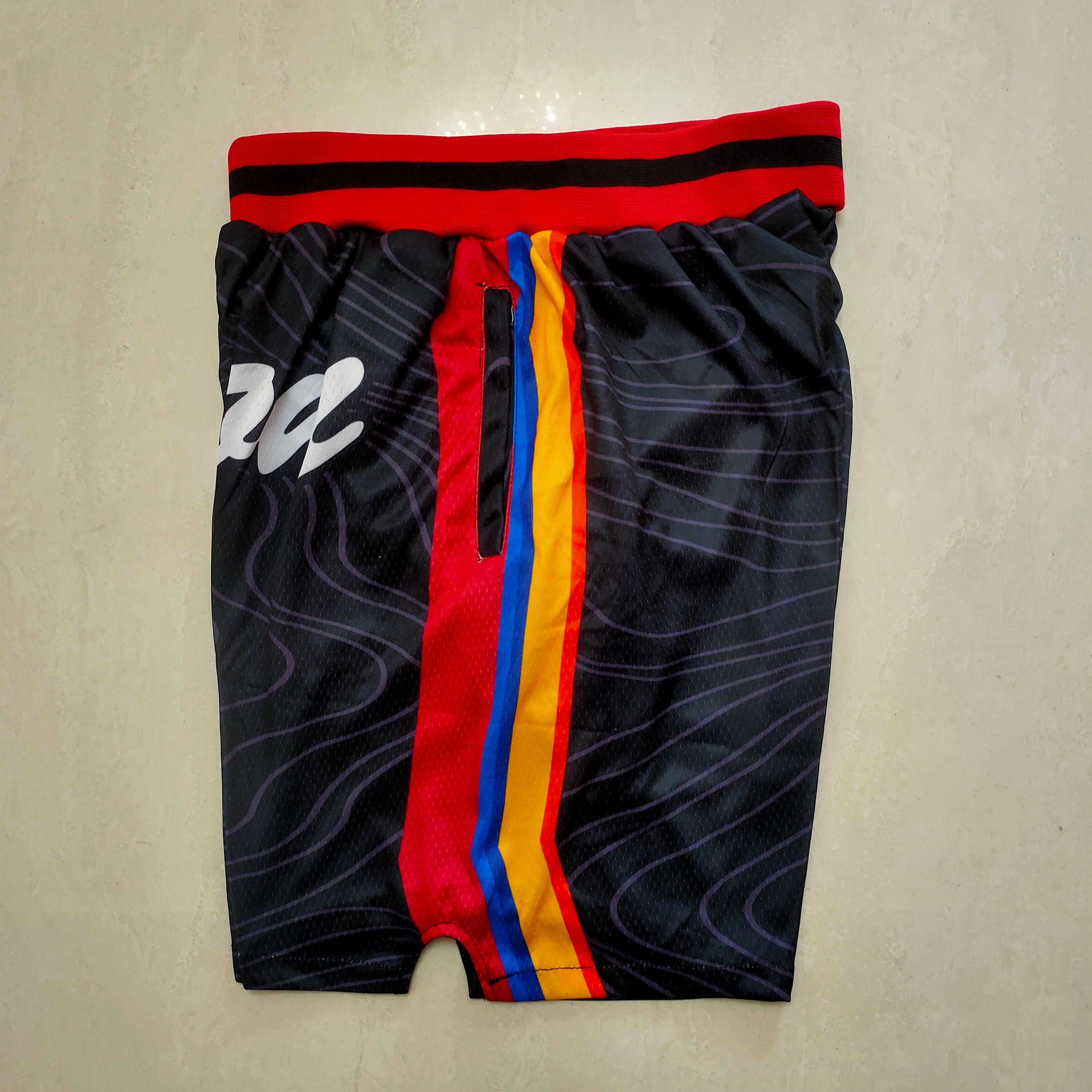Portland Trail Blazers Heat Transfer Printed Black Pocket Pants