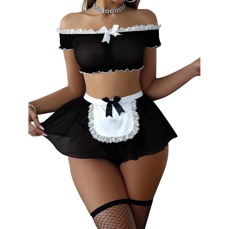 Sexy Stockings Mini Skirt Mesh Sheer Lace