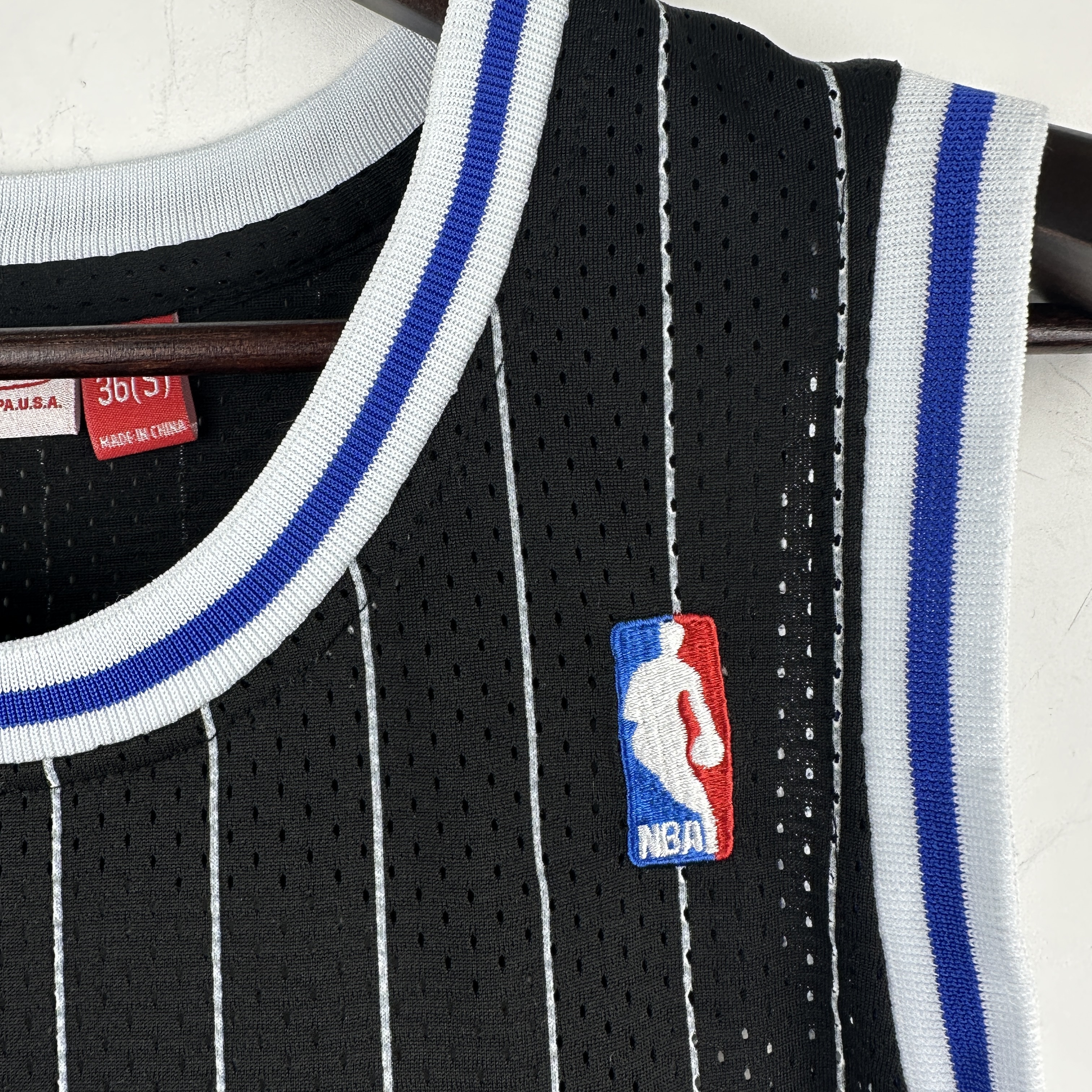 Embroidered MN Retro Jersey Magic 94/95 Season Stripes Black No. 1 Hardaway