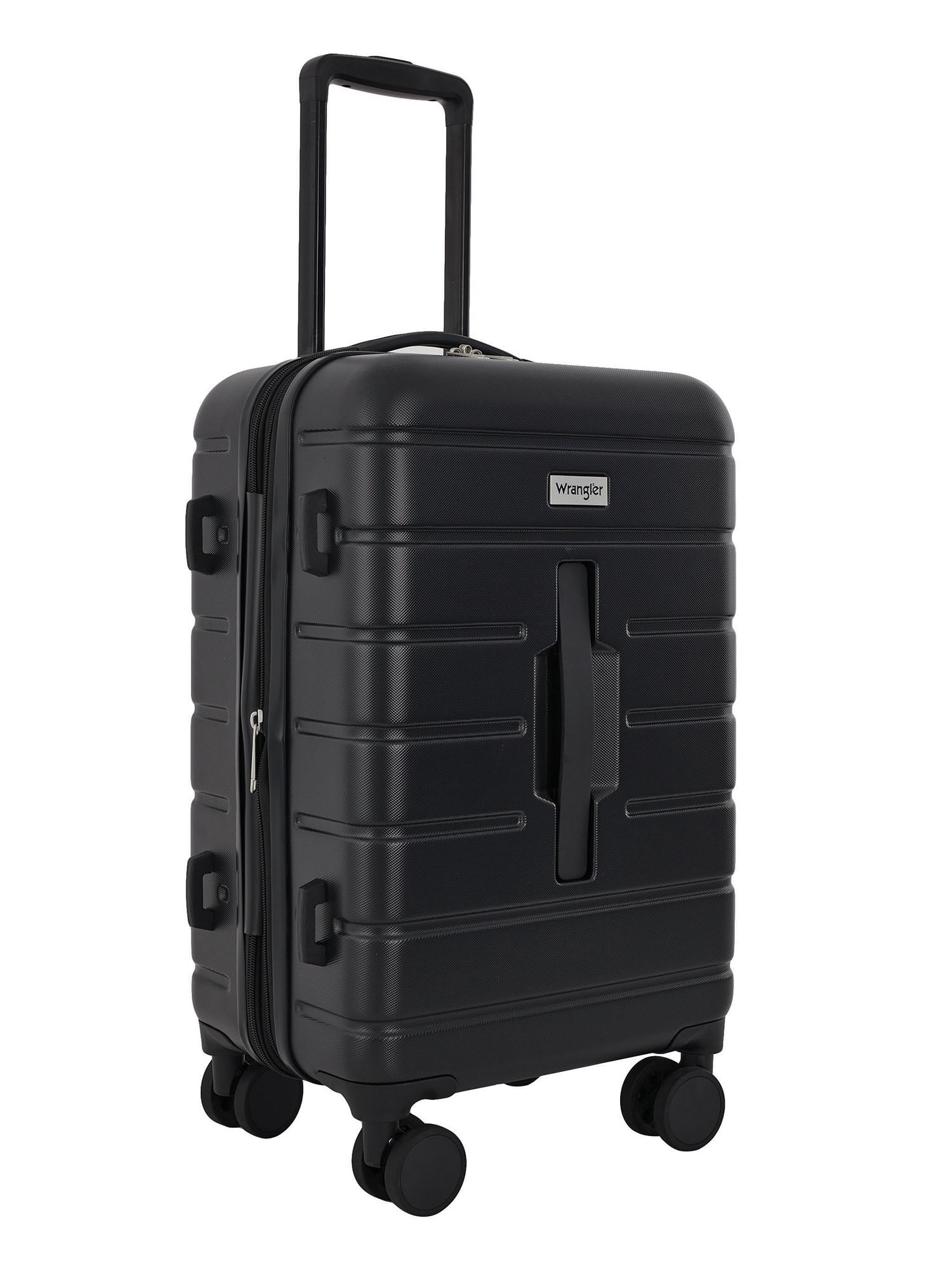 Wrangler 4-Piece 8-Wheel Expandable Hard Side Trunk-Style Luggage Set - Black