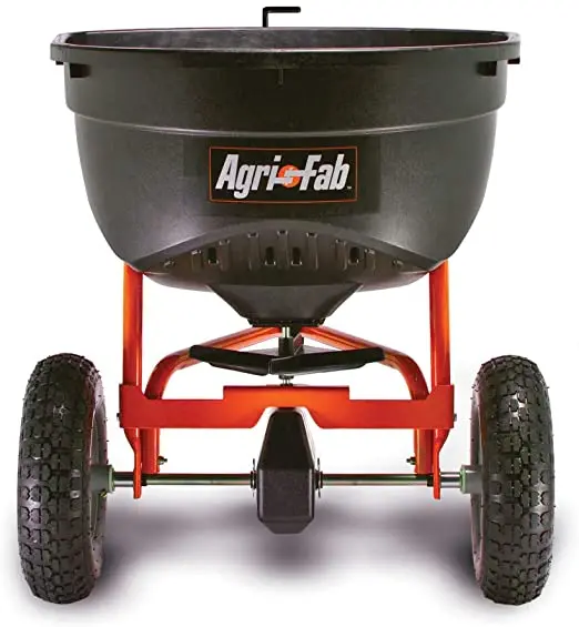 130-Lb Tow-Behind Broadcast Spreader for Lawn Fertilizer and Seed Application