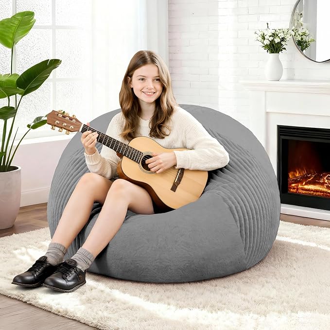 BUBBLEBEAN 2FT Bean Bag Chairs Teardrop Beanbag Chair
