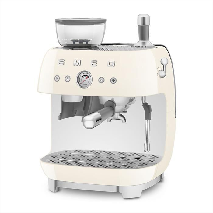 SMEG - Macchina da Caffè+macinacaffè 50's Style EGF03CREU-Panna LUCIDO