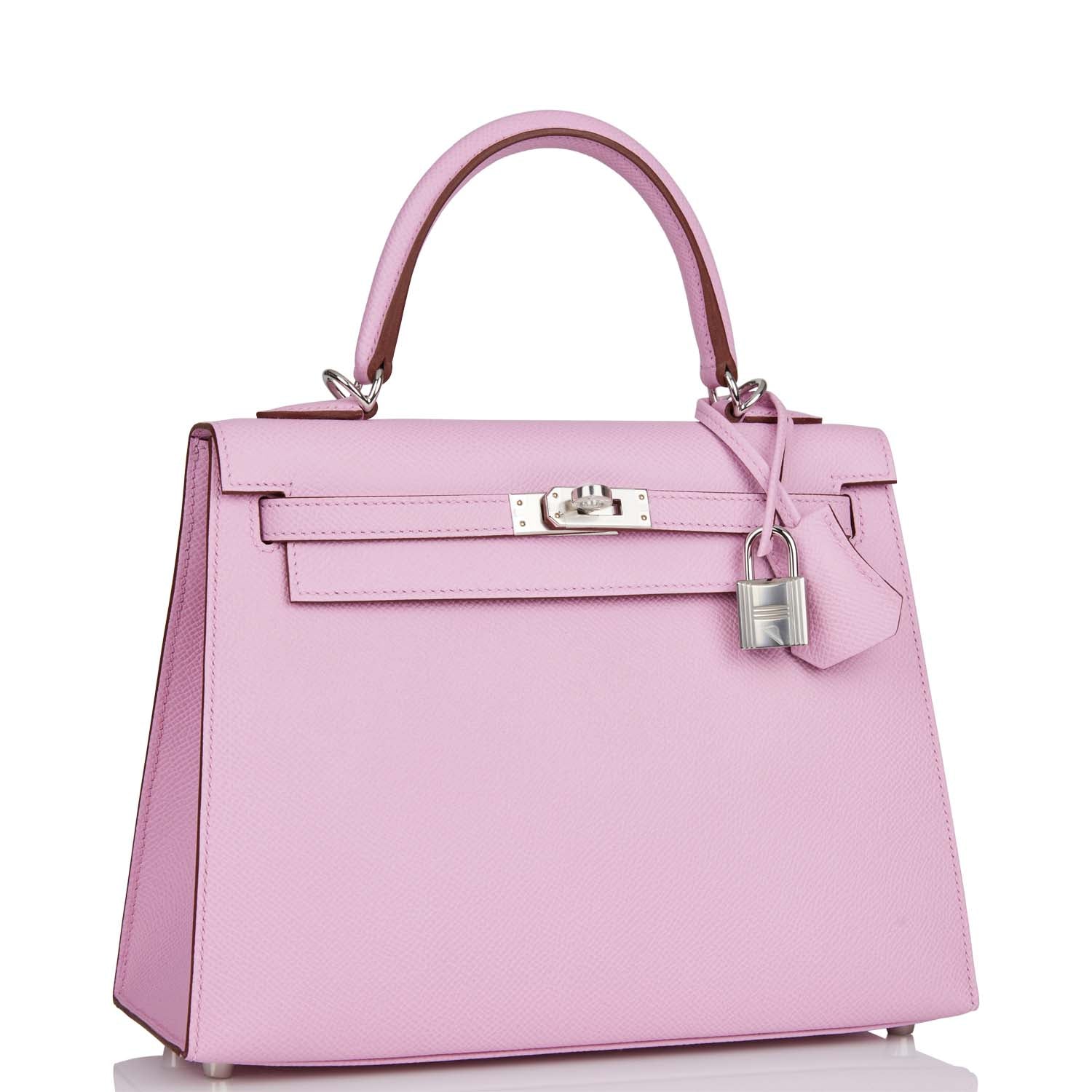 Kelly Sellier 25 Mauve Sylvestre Epsom Palladium Hardware