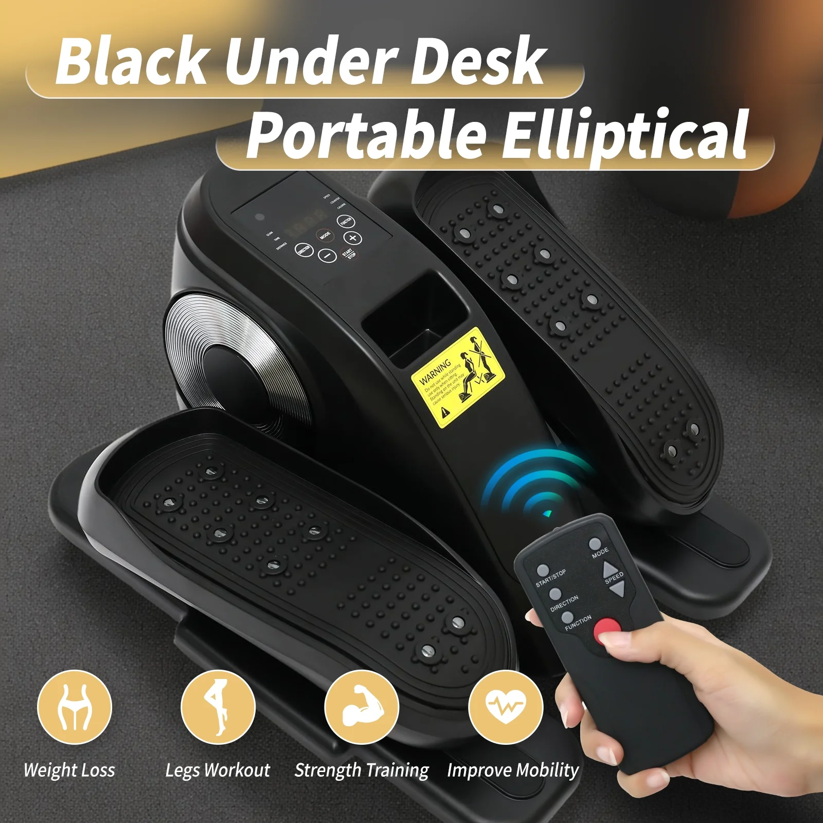 CATGOOD Under Desk Elliptical, Electric Seated Foot & Leg Pedal Exerciser While Sitting for Seniors