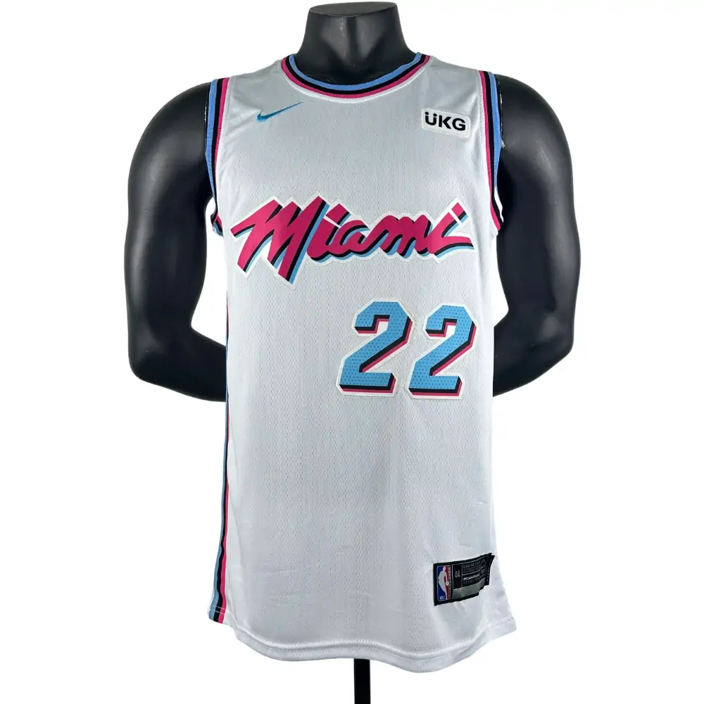 Embroidered Heat Crew Neck White No. 22 Butler