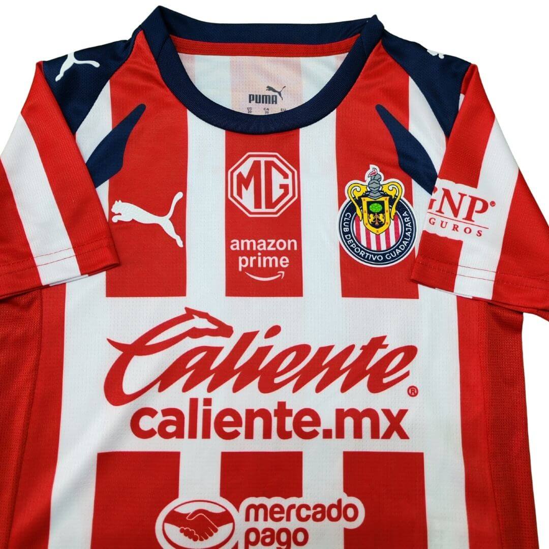 Kid's Chivas Home Soccer Kit - Jersey+Shorts 2025/26