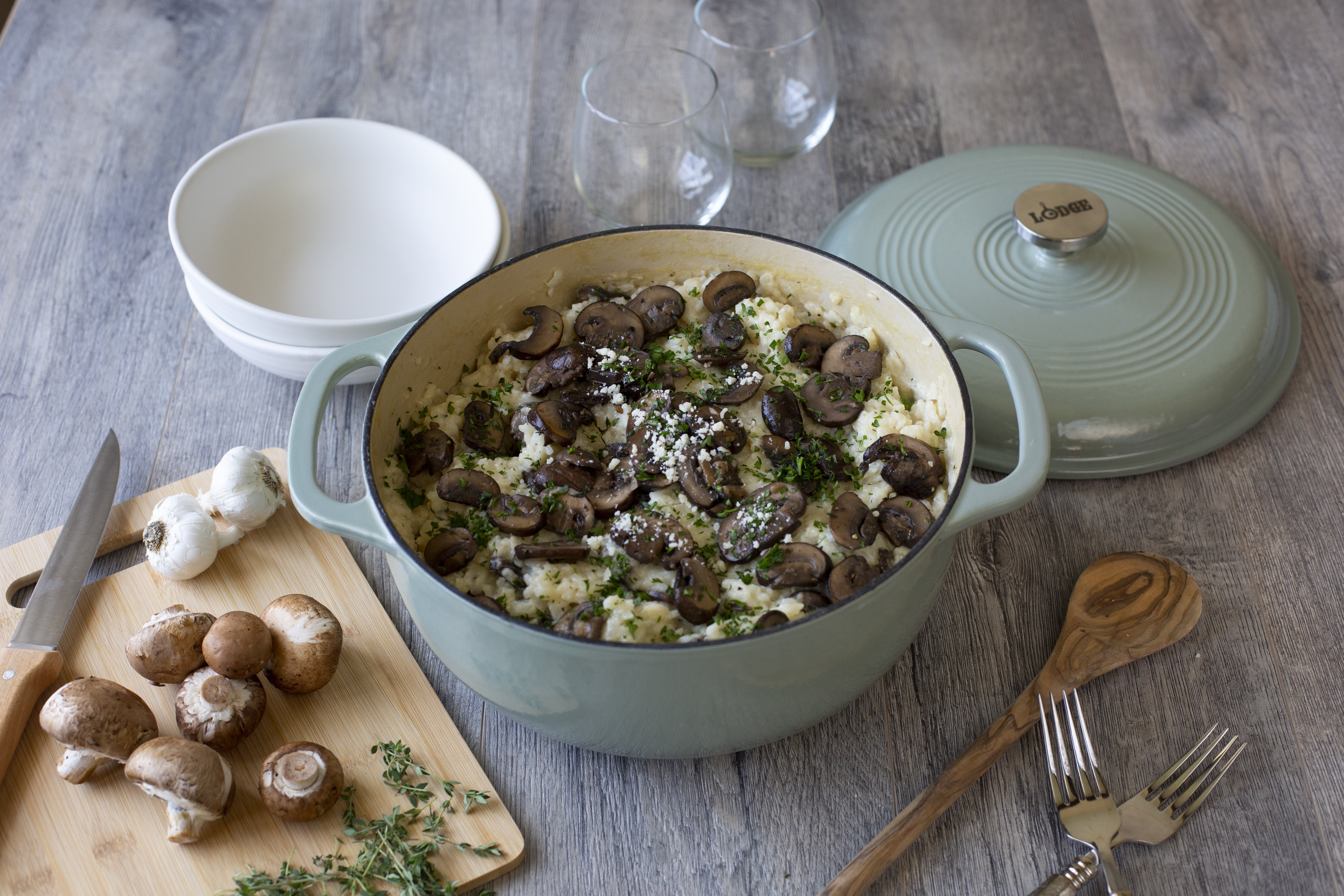 Lodge Cast Iron 6 Quart Enameled Dutch Oven, Indigo