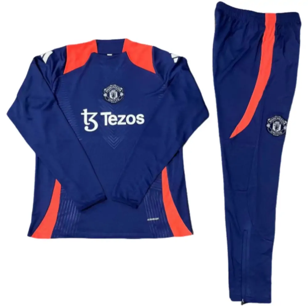 2024-25 New Season Manchester United Royal Blue Kids Training Jersey