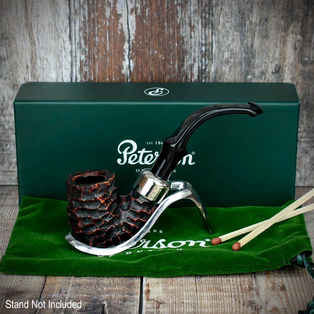 Peterson of Dublin System Rustic Briar Smoking Pipe - Shape No.313