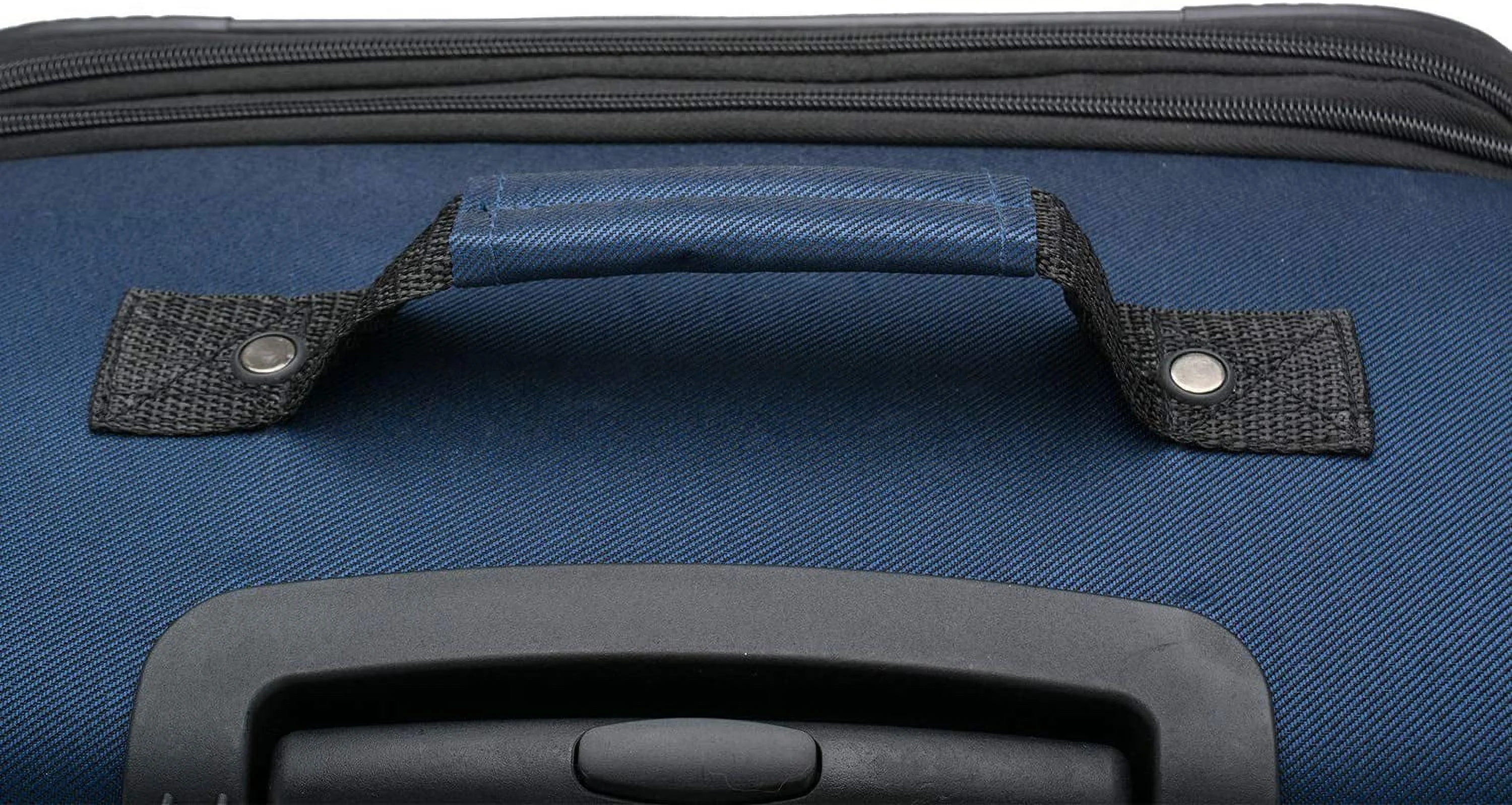 U.S. Traveler Aviron Bay Expandable Softside Luggage Set with Spinner Wheels, Navy, 2-Piece (23/31)