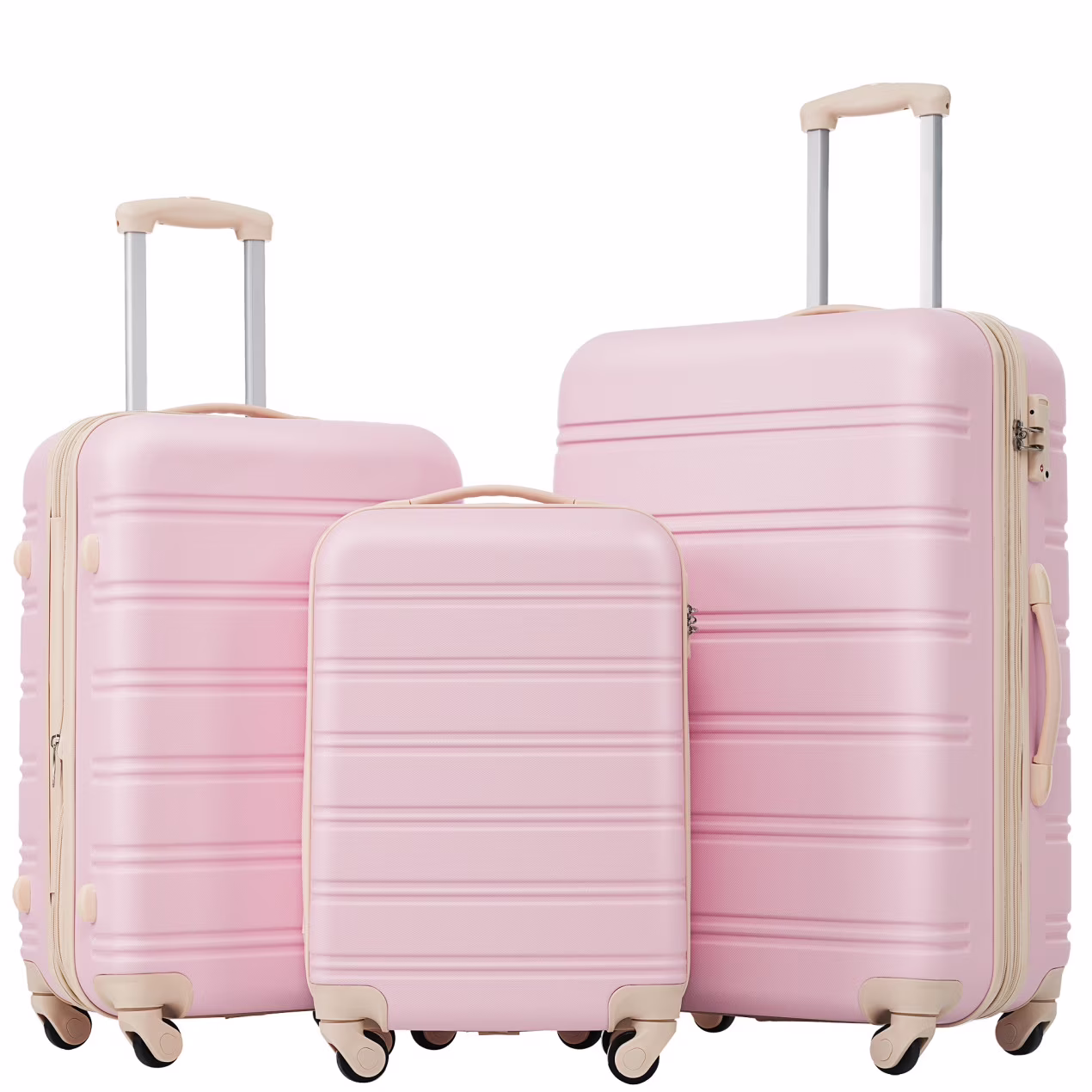 Luggage Sets 3 Piece, Hardside Expandable Ultra Durable PC Lightweight Carry On, Travel Suitcase Set with TSA Lock Spinner Wheels, Multicolor Purple