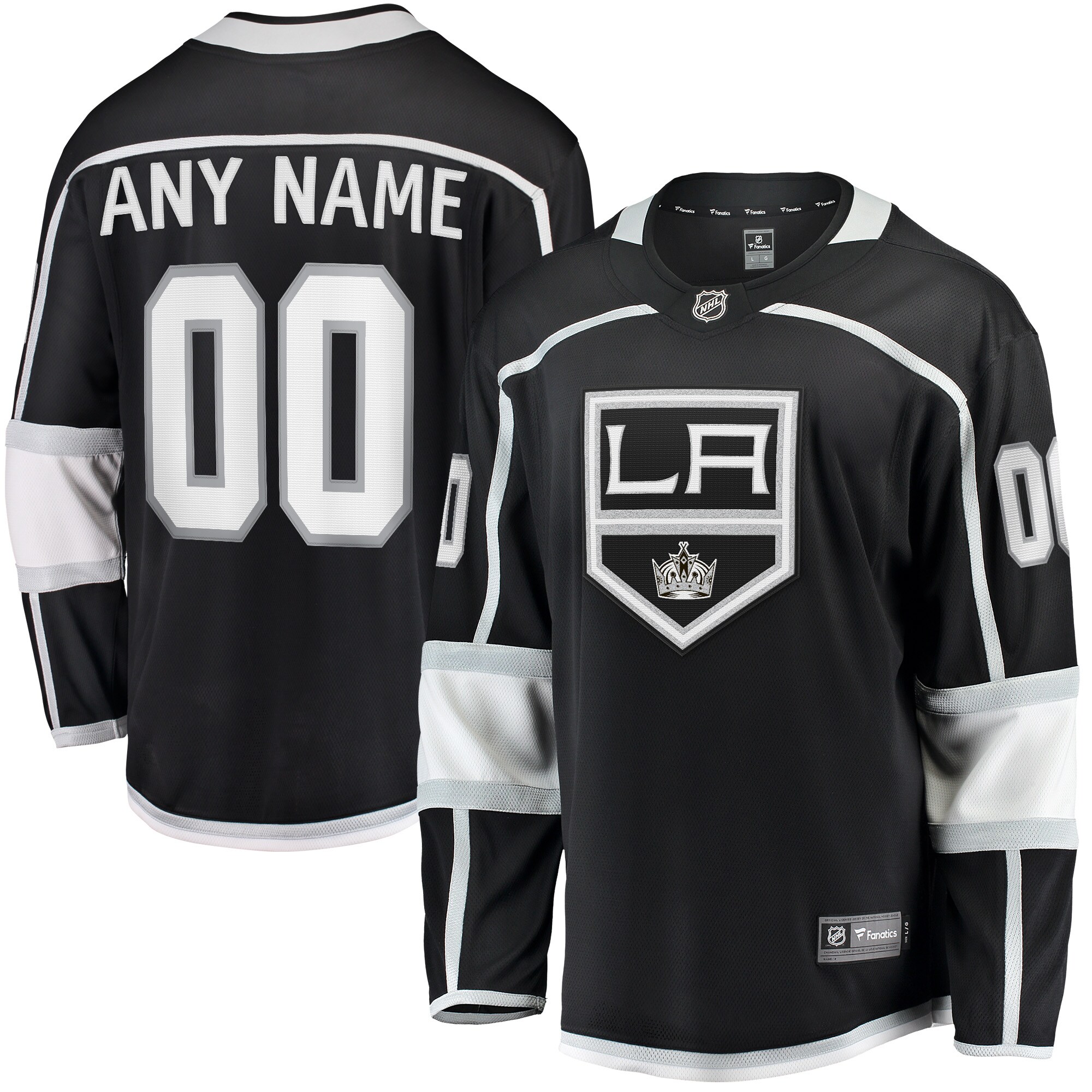 Los Angeles Kings Fanatics Home Breakaway Custom Jersey – Black