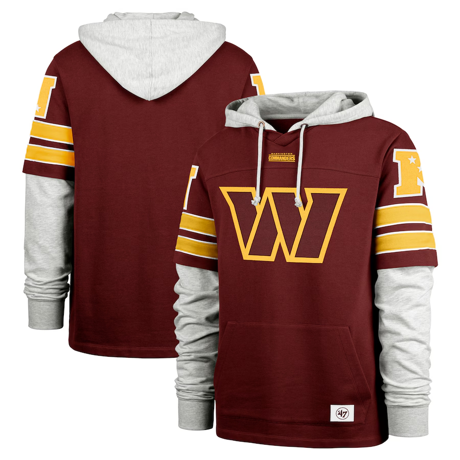 Washington Commanders '47 Double Header Blitz Cornerback Pullover Hoodie