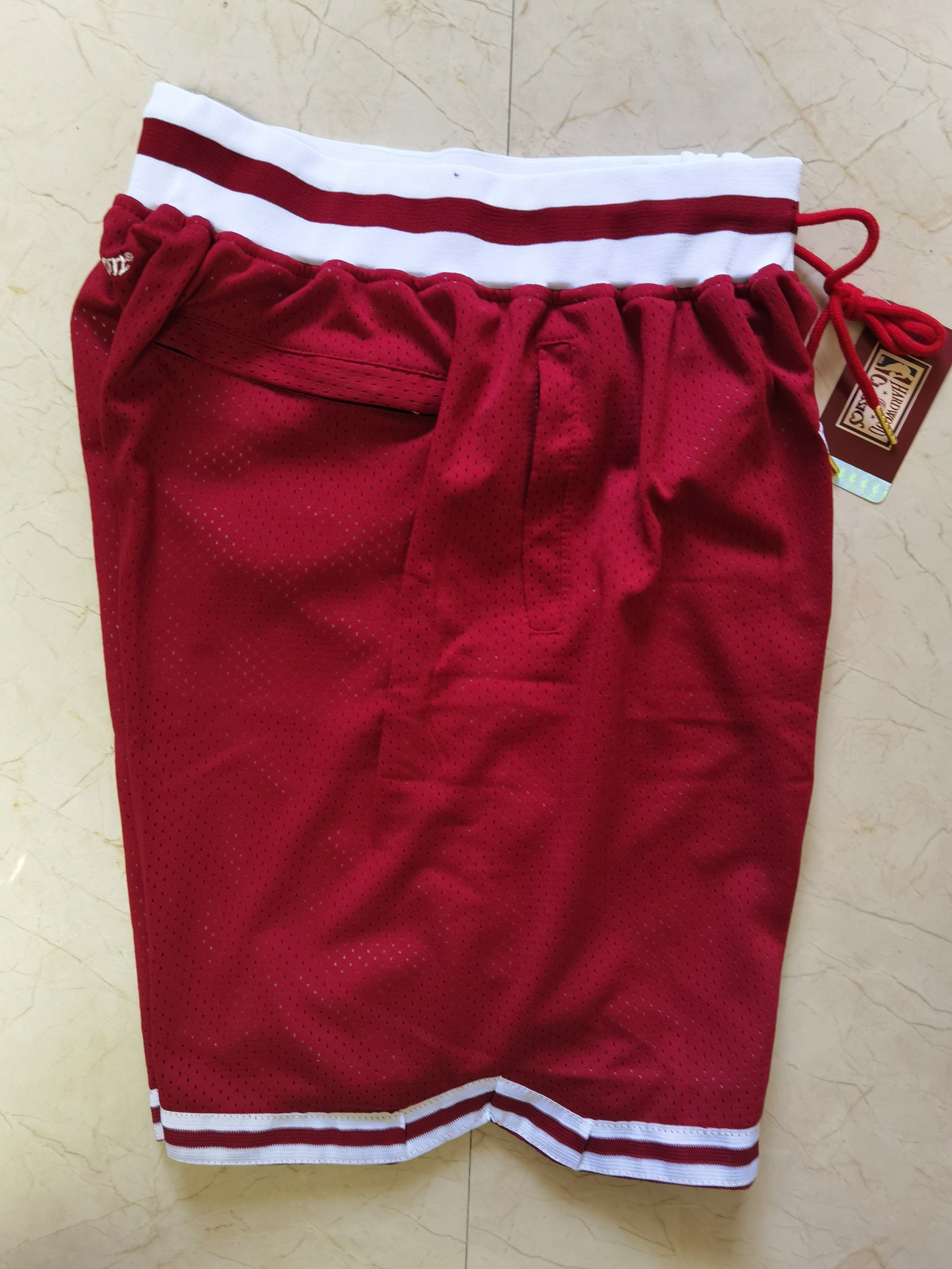 Kobe Bryant High School Edition Pants, Densely Embroidered Burgundy Pocket Pants