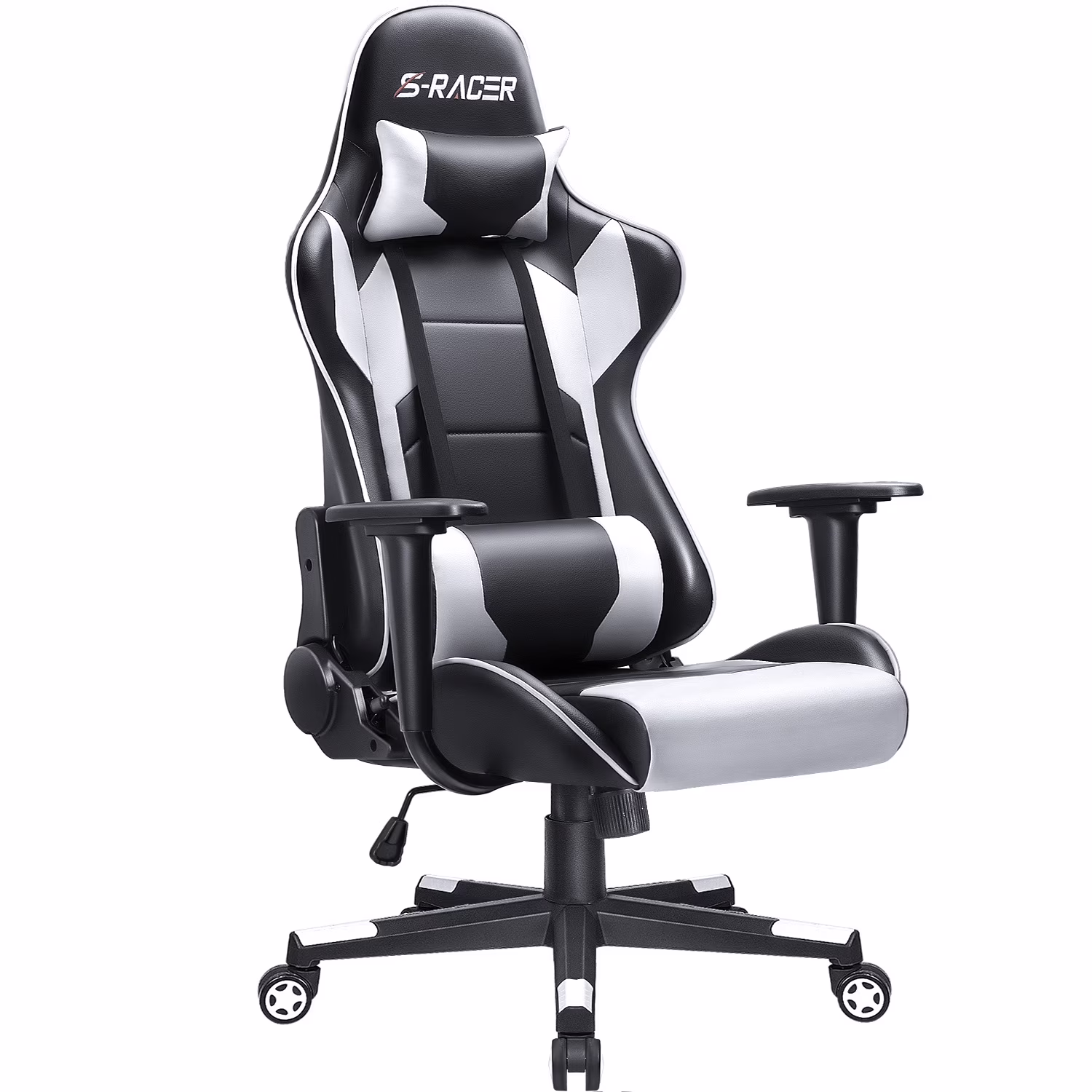 Homall Gaming Chair Office Chair High Back Computer Chair Leather Desk Chair Racing Executive Ergonomic Adjustable Swivel Task Chair with Headrest and Lumbar Support, Purple