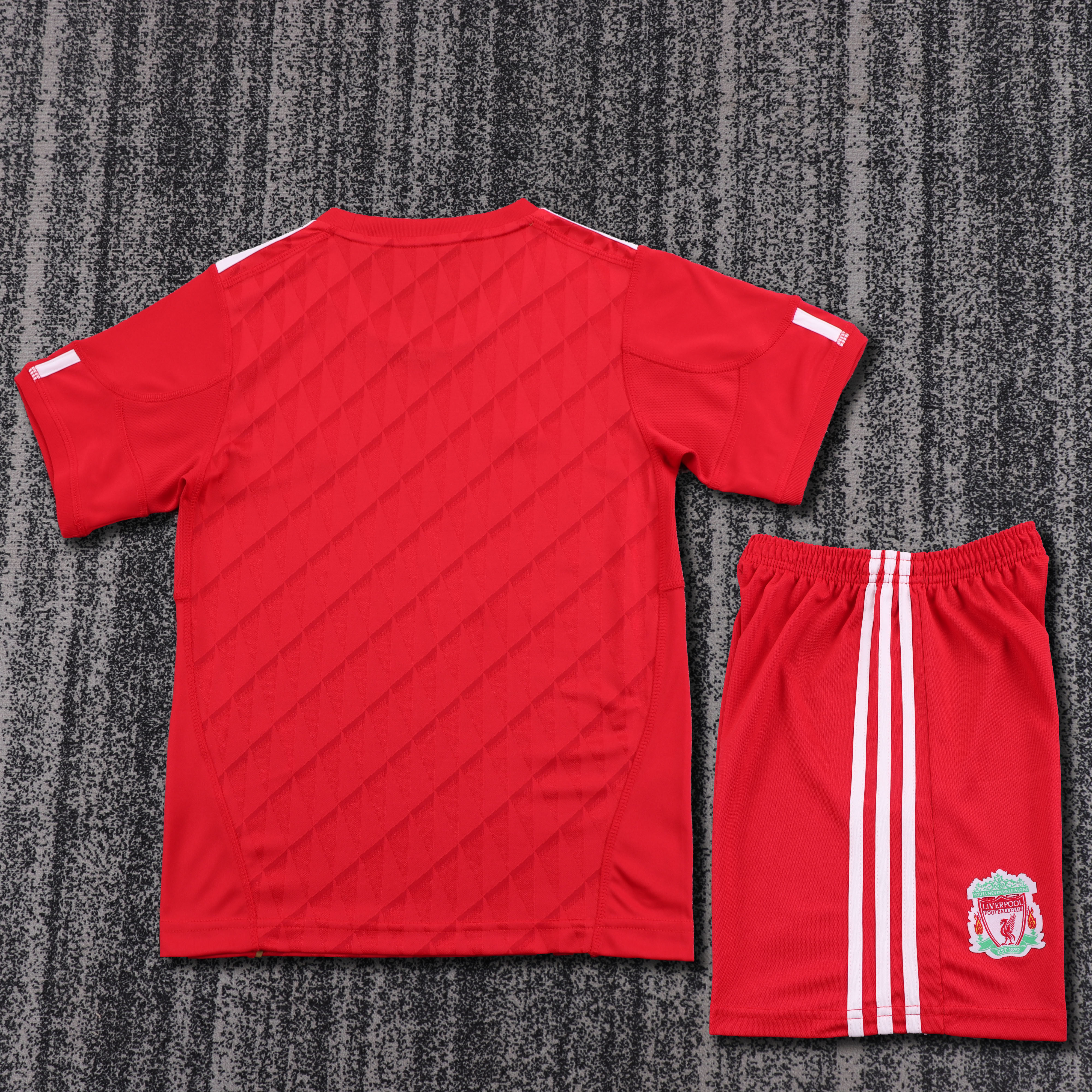 2010 Liverpool Home Retro Kids Jersey Set - Fans Edition