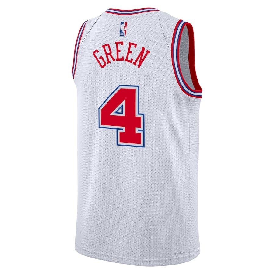 Men's 2023-24 City Edition Houston Rockets Jalen Green #4 White 2023-2024 season Jersey