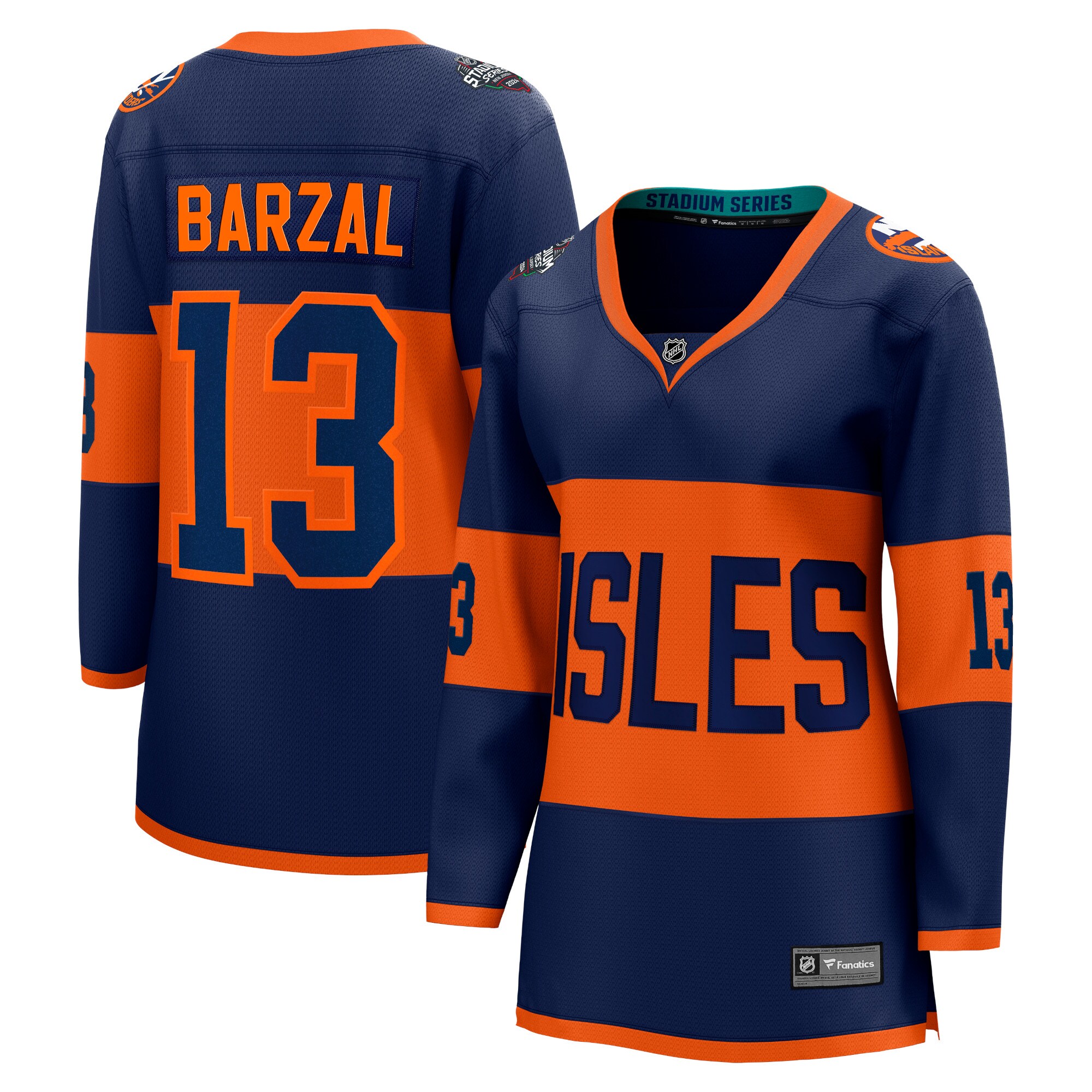 Mathew Barzal New York Islanders Fanatics Women’s 2024 NHL Stadium Series Breakaway   JerseyÂ â€“ Navy