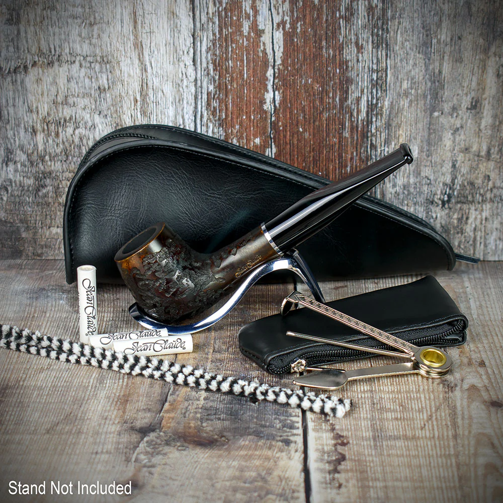 Smoke-King Pipe Smoker's Starter Kit - Black  Leather Pouch