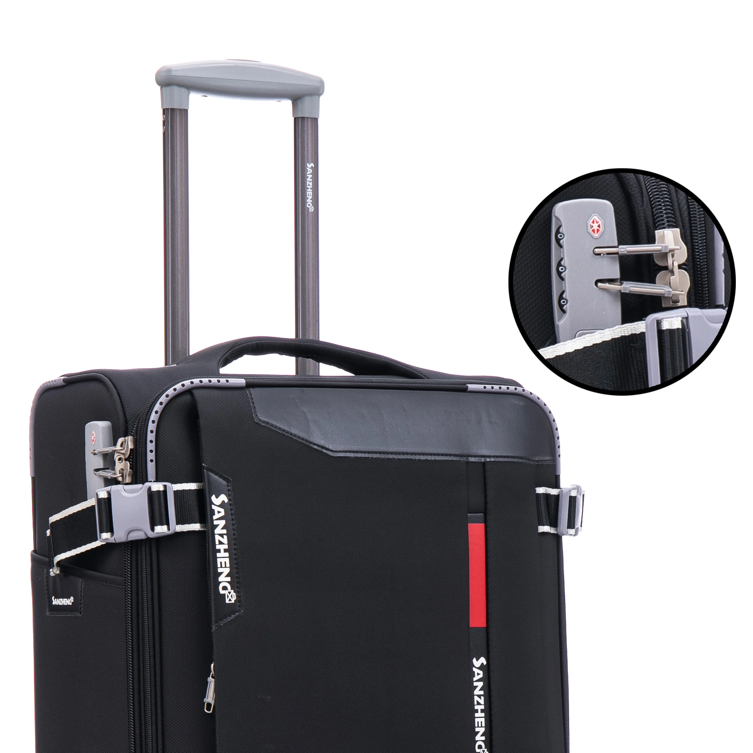 4-Piece Sage Green Softside Luggage Set with Spinner Wheels, Lightweight Expandable Suitcases (20