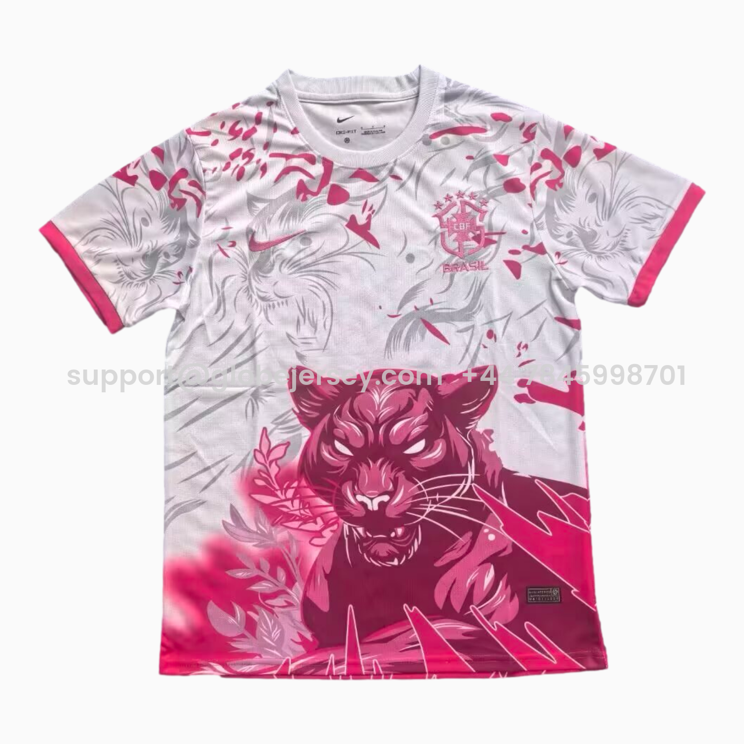Brazil 25-26 Leopard Red And White Jersey - Fans Version