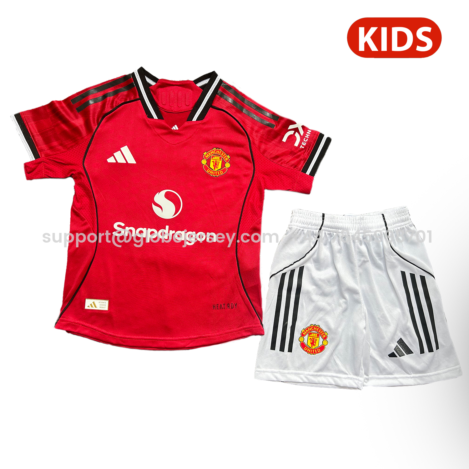 Manchester United 25-26 Home Kids Kit - Player Version